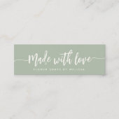 Eenvoudig elegant script gemaakt met Love Small Mini Visitekaartje (Voorkant)