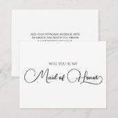 Eenvoudig elegant script gemaakt van Kaart van het Notitiekaartje (Voorkant / Achterkant)