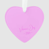 Eenvoudig Elegant Script Gepersonaliseerd Lila Har Ornament (achterkant)