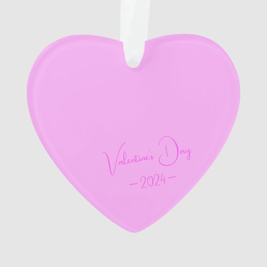 Eenvoudig Elegant Script Gepersonaliseerd Lila Har Ornament (achterkant)