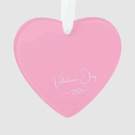 Eenvoudig Elegant Script Gepersonaliseerd Zacht Ro Ornament (achterkant)