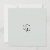 Eenvoudig Elegant Script Gold Greenery-Vrijgezelle Kaart (Achterkant)