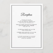 Eenvoudig Elegant Script Klassieke Bruiloft Recept Informatiekaartje (Voorkant)