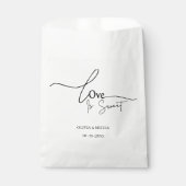 eenvoudig elegant script Liefde is zoete huwelijks Bedankzakje (Voorkant)