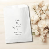 eenvoudig elegant script Liefde is zoete huwelijks Bedankzakje