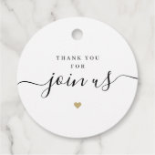 Eenvoudig elegant script met liefde Bruiloft Bedankjes Labels (Achterkant)