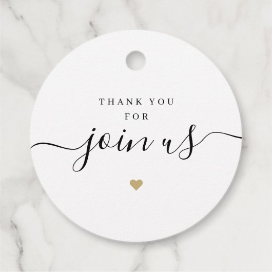 Eenvoudig elegant script met liefde Bruiloft Bedankjes Labels (Achterkant)