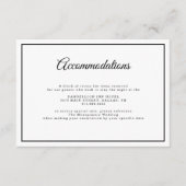 Eenvoudig Elegant Script Minimaal Wit Trouwdetail Informatiekaartje (Voorkant)