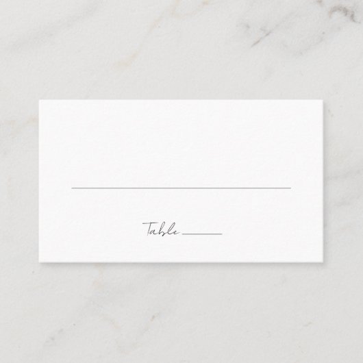 Eenvoudig Elegant Script Minimalist Classic Weddin Plaatskaartje (Voorkant)
