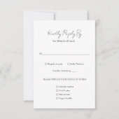 Eenvoudig Elegant Script Minimalist Classic Weddin RSVP Kaartje (Voorkant)