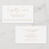 Eenvoudig Elegant Script Minimalist Modern Gold Klantenkaartje (Voorkant / Achterkant)