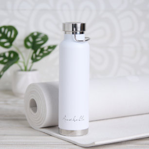 Eenvoudig Elegant Script Minimalist Modern Waterfles
