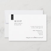 Eenvoudig Elegant Script Minimalist Monogram Wedde RSVP Kaartje (Voorkant)