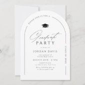 Eenvoudig Elegant Script Modern Arch Afstuderen Kaart (Voorkant)