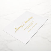 Eenvoudig Elegant Script Modern Christmas Folie Feestdagenkaart (Gedraaid)
