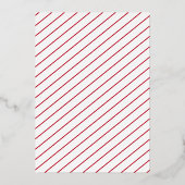 Eenvoudig elegant script Modern Christmas Folie Feestdagenkaart (Achterkant)