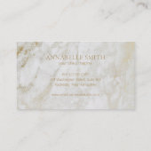 Eenvoudig elegant script, modern Gold Marble Klantenkaartje (Achterkant)