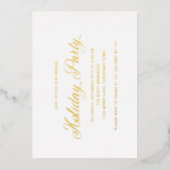 Eenvoudig Elegant Script Modern Kerstfeest Folie Uitnodiging (Voorkant)