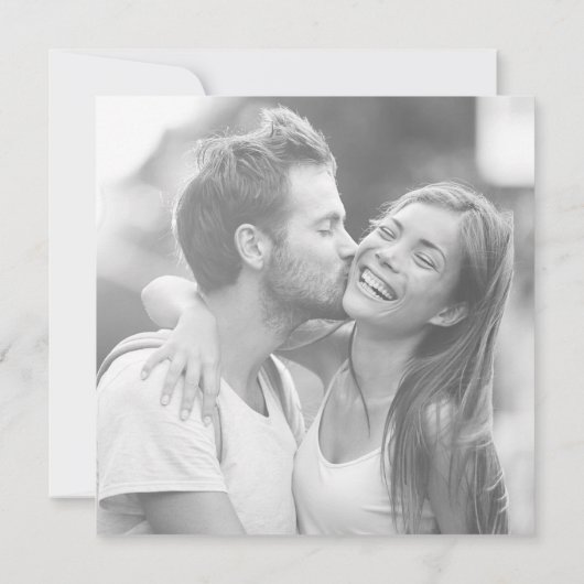 Eenvoudig Elegant Script Modern Photo Wedding Kaart (Achterkant)