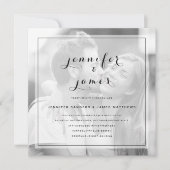 Eenvoudig Elegant Script Modern Photo Wedding Kaart (Voorkant)