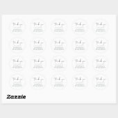 Eenvoudig Elegant Script Moderne Bruiloft Ronde Sticker (Vel)