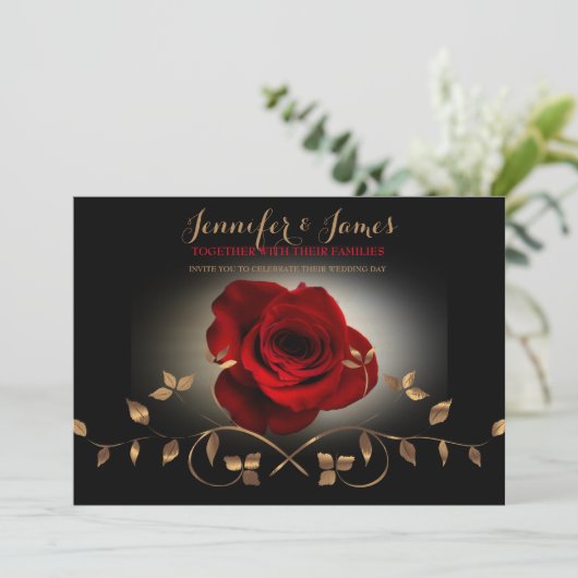 Eenvoudig Elegant Script | Moderne bruiloft uitnod Kaart (Staand voorkant)