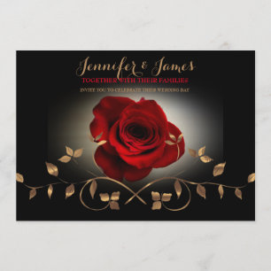 Eenvoudig Elegant Script Moderne bruiloft uitnod Kaart