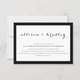 Eenvoudig Elegant Script | Moderne bruiloft uitnod Kaart
