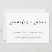 Eenvoudig Elegant Script | Moderne bruiloft uitnod Kaart (Voorkant)