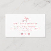 Eenvoudig Elegant Script Monogram Logo Peach Pink Klantenkaartje (Achterkant)