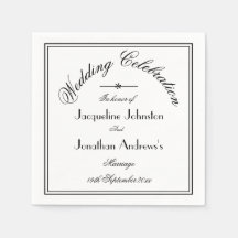 Eenvoudig Elegant Script Naam White Wedding Paper