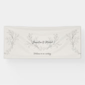 Eenvoudig Elegant Script Neutral Weduwen Welkom Spandoek (Horizontaal)