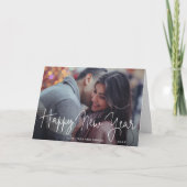 Eenvoudig elegant script, nieuw jaar feestdagen kaart (Voorkant)