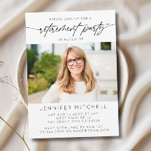 Eenvoudig Elegant Script Pensioen Party Foto