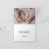 Eenvoudig Elegant Script Photo Baby shower Bedankkaart (Binnen)