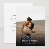 Eenvoudig Elegant Script Photo Wedding Save The Date (Voorkant / Achterkant)
