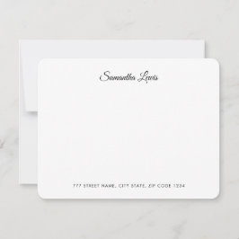 Eenvoudig Elegant Script Professioneel Gepersonali Notitiekaartje