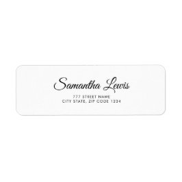 Eenvoudig Elegant Script Return Address Label