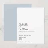 Eenvoudig Elegant Script Save the Date Aankondigingskaart (Voorkant / Achterkant)