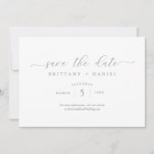 Eenvoudig Elegant Script Save the Date Wedding Kaart (Voorkant)