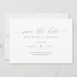 Eenvoudig Elegant Script Save the Date Wedding Kaart