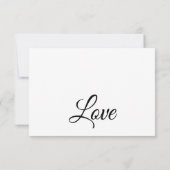 Eenvoudig Elegant Script Song Aanvraag Bruiloft RS RSVP Kaartje (Achterkant)