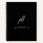 Eenvoudig Elegant script, speciaal aangepast spira Notitieboek (Voorkant)