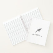Eenvoudig Elegant script, speciaal aangepast spira Notitieboek (Binnen)