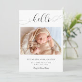 Eenvoudig Elegant Script Swash minimalistisch Mode Aankondiging (Staand voorkant)