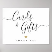 Eenvoudig elegant script trouwkaarten en cadeaubor poster (Voorkant)