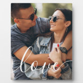 Eenvoudig Elegant Script typografie Couple Photo Fotoplaat (Voorkant)