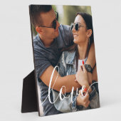 Eenvoudig Elegant Script typografie Couple Photo Fotoplaat (Zijkant)