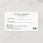 Eenvoudig Elegant Script Verwijs een vriend Blush  Klantenkaartje (Achterkant)