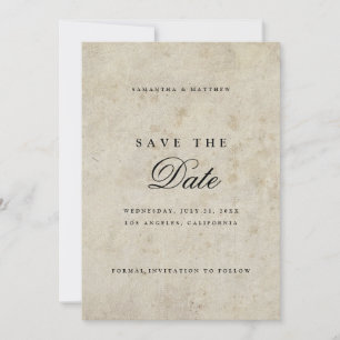 Eenvoudig Elegant Script Vintage Wedding Save The Date